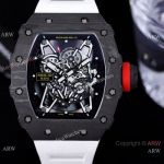 Swiss Replica Richard Mille RM35-02 Black Carbon fiber Watch Seiko Movement